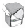 Stoffhocker blau mit Porta Potti 345 - mit Polster und Toilette