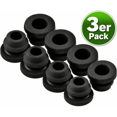 Dometic Smev Gummihülse für Kochergitter - 8 Stck - schwarz - 3er Pack