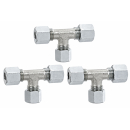 GOK Gasrohr T-Verschraubung - 8mm - 3er Pack
