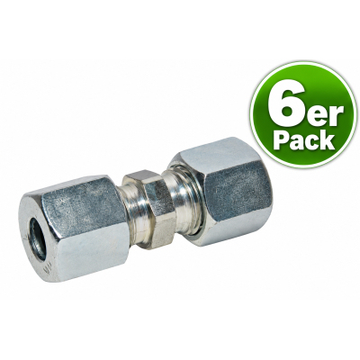 GOK Gasrohr Gerade Verschraubung - 8mm - 6er Pack (5088)