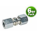 GOK Gasrohr Gerade Verschraubung - 8mm - 6er Pack (5088)