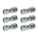 GOK Gasrohr Gerade Verschraubung - 8mm - 6er Pack (5088)