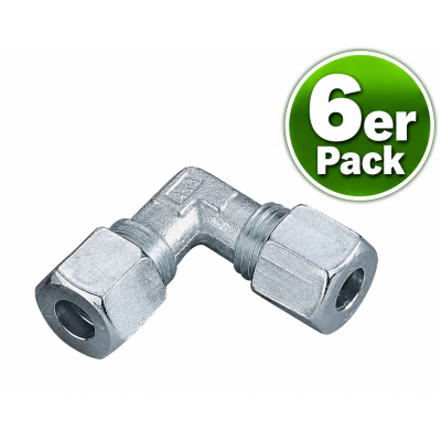GOK Gasrohr Winkel Verschraubung - 8mm - 6er Pack