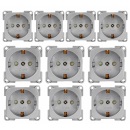C-Line Steckdose 230V - silber - 10er Pack (3030)