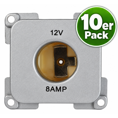 C-Line Steckdose 12V - silber - 10er Pack (3032)