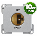 C-Line Steckdose 12V - silber - 10er Pack (3032)
