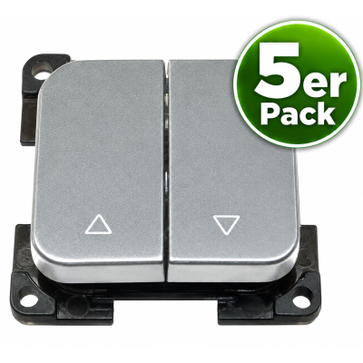 C-Line Druckschalter zweifach - silber - 5er Pack (3044)