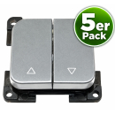 C-Line Druckschalter zweifach - silber - 5er Pack (3044)