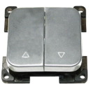 C-Line Druckschalter zweifach - silber - 5er Pack (3044)