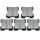 C-Line Druckschalter zweifach - silber - 5er Pack (3044)