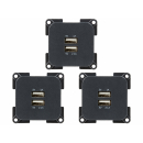 C-Line Doppel-USB Dose viereckig 1A+2.1A - anthrazit -...