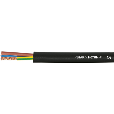 Gummischlauchleitung - H07 RN-F 3G - 3x 1,5mm² - Schwarz - 50m