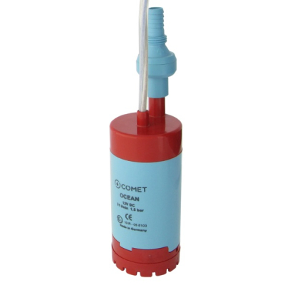 Comet Tauchpumpe Ocean - 12 V - 18 Liter - 1,5 bar - mit Rückschlagventil