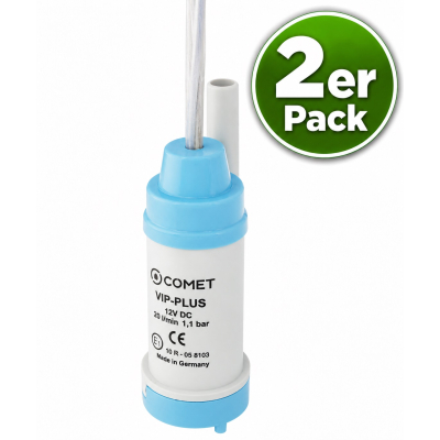 Comet Tauchpumpe Vip Plus - 12 V - 20 Liter - 1,1 bar - 2er Pack