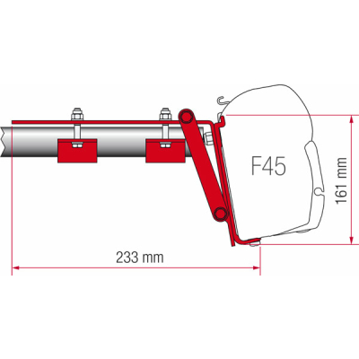 Fiamma Universaladapter F45/F70 Kit Roof Rail - Halterungen