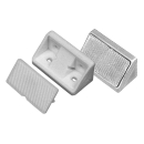 Eckverbinder mit Abdeckkappe - 10 Stück - grau -...